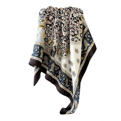 90Cm Satin Silk Scarf Turban Wholesale Classic Cashew Print Silk Scarf For Women Cross-Border Large Square Scarf Shawl