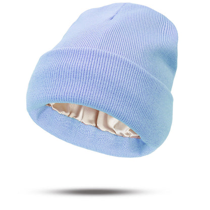 Winter Hair Care Satin Lined Beanie,Reduce Frizz,Anti-Static,Maintain Hairstyle, Keep Hair Smooth