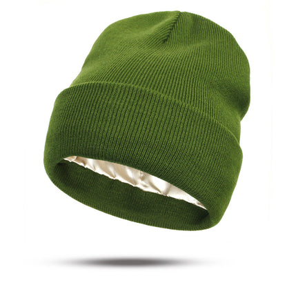 Winter Hair Care Satin Lined Beanie,Reduce Frizz,Anti-Static,Maintain Hairstyle, Keep Hair Smooth